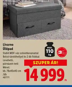 Lidl Livarno Ülőpad ajánlat