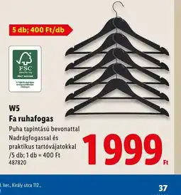 Lidl W5 Fa ruhafogas ajánlat