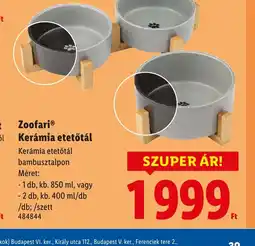 Lidl Zoofari Kerámia etetőtál ajánlat