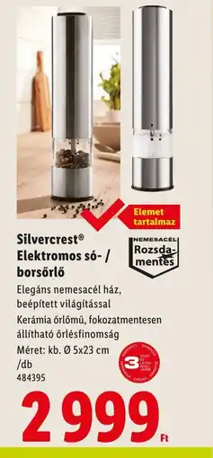 Lidl Silvercrest Elektromos s- / borsőrlő ajánlat
