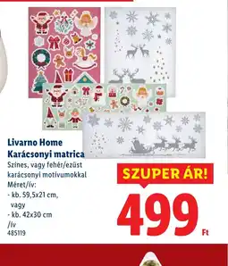 Lidl Livarno Home Karácsonyi matrica ajánlat
