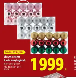 Lidl Livarno Home Karácsonyfagömb ajánlat