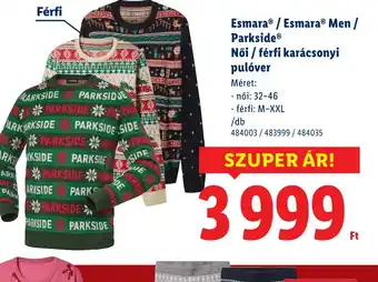 Lidl Női / férfi karácsonyi pulver ajánlat