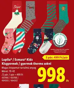 Lidl Lupilu® / Esmara® Kids Kisgyermek / gyermek thermo zokni ajánlat