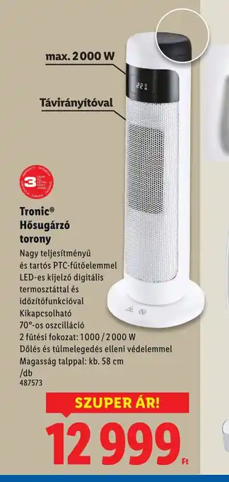 Lidl Tronic® Hősugárz torony ajánlat