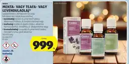 ALDI OMBIA Menta-, Teafa-, vagy Levendulaolaj ajánlat