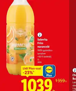 Lidl Solevita Friss narancslé ajánlat