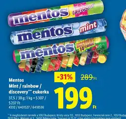 Lidl Mentos ajánlat