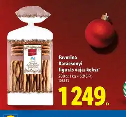Lidl Favorina Karácsonyi figurás vajas keksz ajánlat