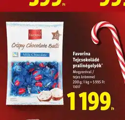 Lidl Favorina Tejcsokoládé pralinégolyk ajánlat