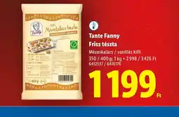 Lidl Tante Fanny Friss tészta ajánlat