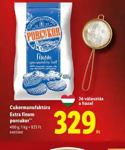 Lidl Cukormanufaktúra Extra finom porcukor ajánlat
