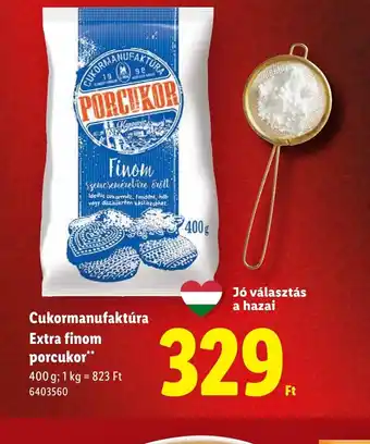 Lidl Cukormanufaktúra Extra finom porcukor ajánlat