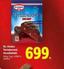 Lidl Dr. Oetker Tortabevon étcsokoládé ajánlat