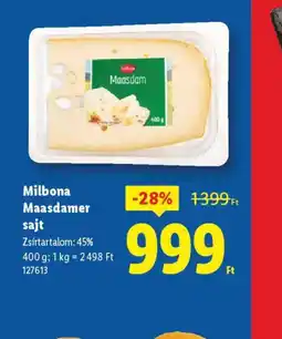Lidl Milbona Maasdamer sajt ajánlat