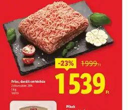 Lidl Friss, darált sertéshús ajánlat