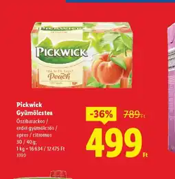 Lidl Pickwick Gyümölcstea ajánlat