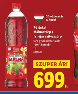 Lidl Pölöskei Málnaszörp ajánlat