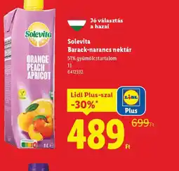 Lidl Solevita Barack-narancs nektár ajánlat