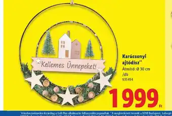 Lidl Karácsonyi ajtdísz ajánlat