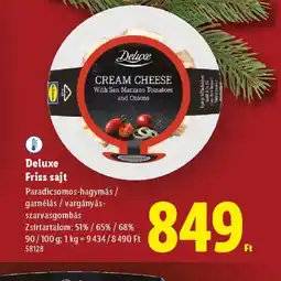 Lidl Deluxe Friss sajt ajánlat