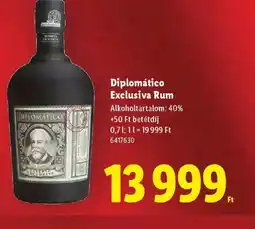 Lidl Diplomático Exclusiva Rum ajánlat