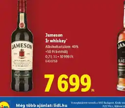 Lidl Jameson Ír whiskey ajánlat