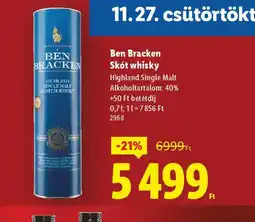 Lidl Ben Bracken Skt whisky ajánlat