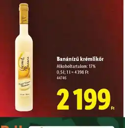 Lidl Banánízű krémlikőr ajánlat