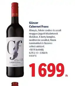 Lidl Günzer Cabernet Franc ajánlat