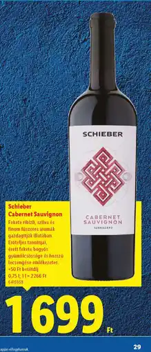 Lidl Schieber Cabernet Sauvignon ajánlat