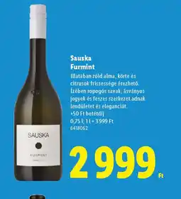 Lidl Sauska Furmint ajánlat