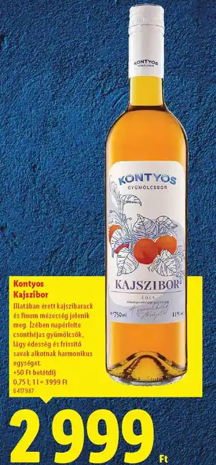 Lidl Kontyos Kajszibor ajánlat