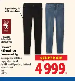 Lidl Esmará Női push-up farmernadrág ajánlat