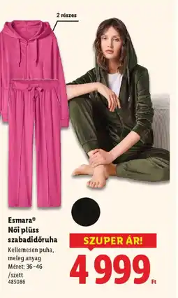 Lidl Esmara® Női plüss szabadidőruha ajánlat