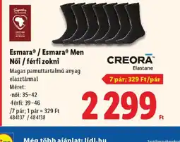 Lidl Esmara® / Esmara® Men Női / férfi zokni ajánlat