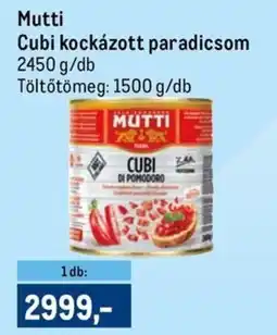Metro Mutti Cubi kockázott paradicsom ajánlat