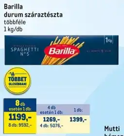 Metro Barilla durum száraztészta ajánlat