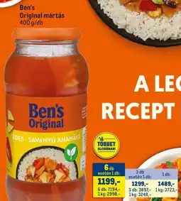 Metro Ben's Original mártás ajánlat