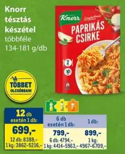 Metro Knorr tésztás készétel ajánlat