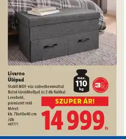Lidl Livarno Ülőpad ajánlat
