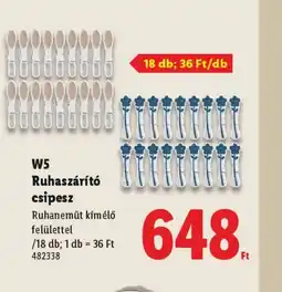 Lidl W5 Ruhaszárít csipesz ajánlat