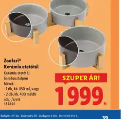 Lidl Zoofari Kerámia etetőtál ajánlat