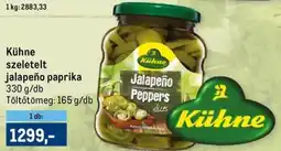 Metro Kühne szeletelt jalapeño paprika ajánlat