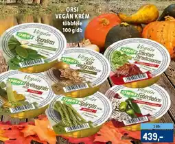 Metro Orsi vegán krém ajánlat