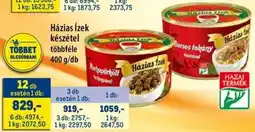 Metro Házias ĺzek készétel ajánlat