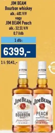 Metro JIM BEAM Bourbon whiskey / JIM BEAM Peach ajánlat