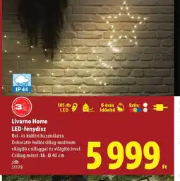 Lidl Livarno Home LED-fénydísz ajánlat