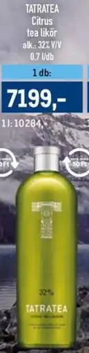 Metro TATRATEA Citrus tea likőr ajánlat