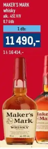 Metro MAKER'S MARK whisky ajánlat